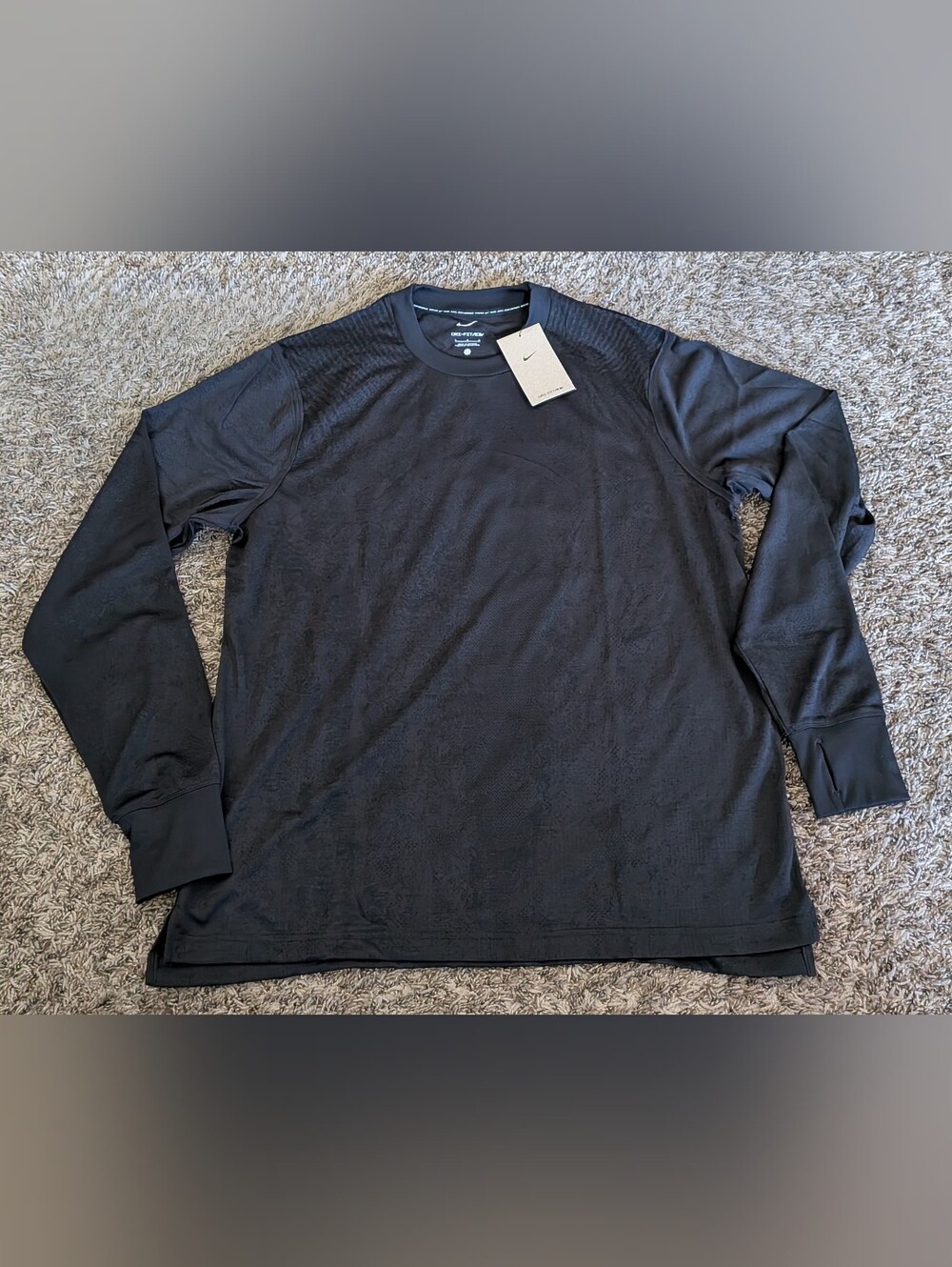 NWT Nike APS Axis Dri-Fit ADV Black Long Sleeve Athletic Shirt Men's L